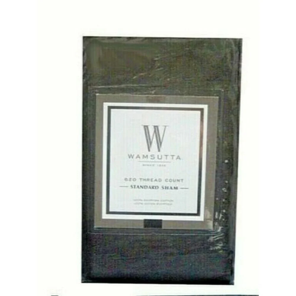 Wamsutta Chocolate Standard Sham 100% Egyptian 620 Thread Count Cotton Dorm Room